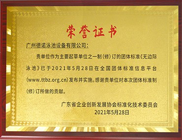 無邊際游泳池的團體標準制(修)訂|德諾泳池設備是起草單位之一